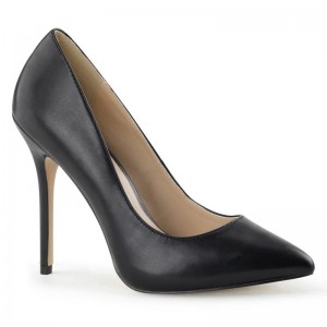 Pleaser Amuse-20 Vegan Leather Hakken Dames Zwart | BELGIE BEUSGAVE
