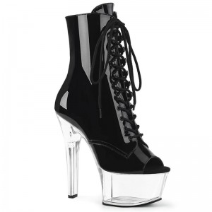 Pleaser Aspire-1021 Laarzen Dames Zwart | BELGIE BECBNWFS
