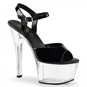 Pleaser Aspire-609 Hakken Dames Zwart | BELGIE BEGNPWVB