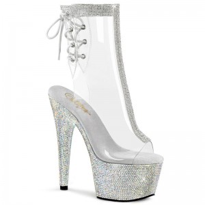 Pleaser Bejeweled-1018C-2RS Laarzen Dames Zilver | BELGIE BEDEPGMY