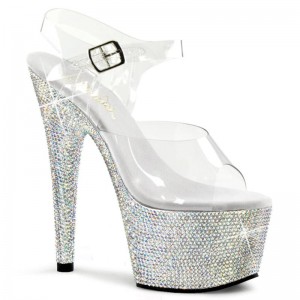 Pleaser Bejeweled-708DM Hakken Dames Zilver | BELGIE BEBPCJSQ