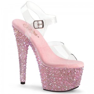 Pleaser Bejeweled-708MS Hakken Dames Roze | BELGIE BEYPOMQW