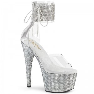 Pleaser Bejeweled-724RS Hakken Dames Zilver | BELGIE BEXYTAKQ