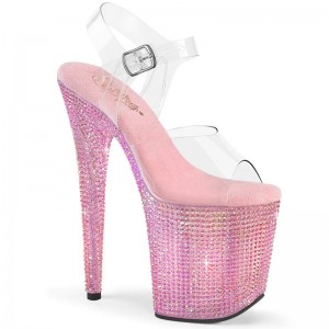 Pleaser Bejeweled-808RRS Hakken Dames Roze | BELGIE BEYIQKLP