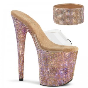 Pleaser Bejeweled-812RS Hakken Dames Roze Goud | BELGIE BELDJKFH