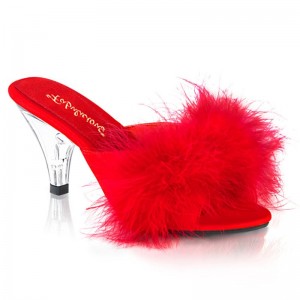 Pleaser Belle-301F Badslippers Dames Rood | BELGIE BEVDPNKJ