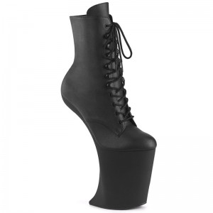 Pleaser Bewitched-1020 Faux Leather Laarzen Dames Zwart | BELGIE BEPWLBCG