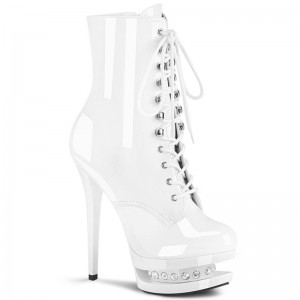 Pleaser Blondie-R-1020 Laarzen Dames Wit | BELGIE BELOCFSR
