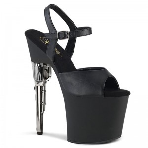 Pleaser Bondgirl-709 Vegan Leather Hakken Dames Zwart | BELGIE BEGUXDBQ