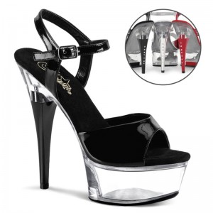 Pleaser Captiva-609 Hakken Dames Zwart | BELGIE BEVSWKTX