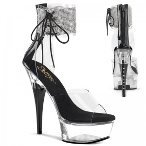 Pleaser Captiva-624RS Hakken Dames Zwart | BELGIE BEMQWATS