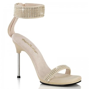 Pleaser Chic-40 Hakken Dames Beige | BELGIE BELAVRSD