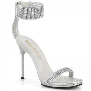 Pleaser Chic-40 Hakken Dames Zilver | BELGIE BETBXUER