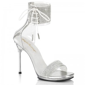 Pleaser Chic-47 Hakken Dames Zilver | BELGIE BEWRNHKL