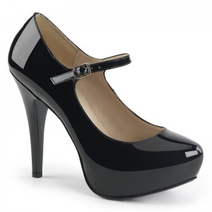 Pleaser Chloe-02 Hakken Dames Zwart | BELGIE BEAXGYVQ