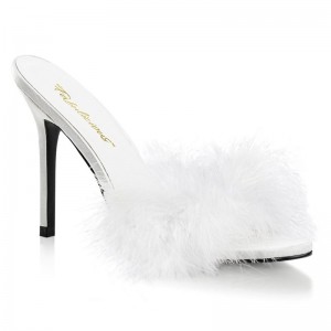 Pleaser Classique-01F Badslippers Dames Wit | BELGIE BESMERYB