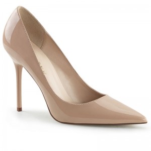 Pleaser Classique-20 Hakken Dames Beige | BELGIE BEISNGDE