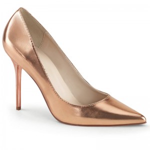 Pleaser Classique-20 Hakken Dames Roze Goud Metal | BELGIE BEUVXOTP