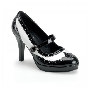 Pleaser Contessa-06 Hakken Dames Zwart Wit | BELGIE BEUTYWKM