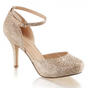 Pleaser Covet-03 Hakken Dames Beige | BELGIE BEKVYZQP