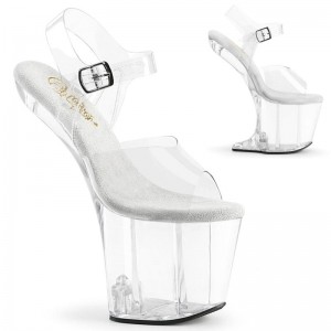 Pleaser Craze-808 Hakken Dames Clear | BELGIE BELRJAIF