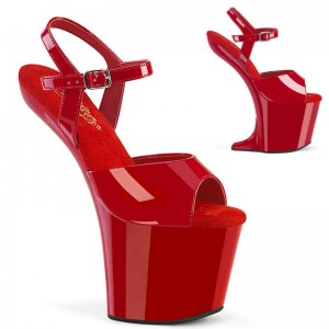 Pleaser Craze-809 Hakken Dames Rood | BELGIE BEHZRNYJ