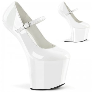 Pleaser Craze-880 Hakken Dames Wit | BELGIE BEPAHTSI