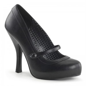 Pleaser Cutiepie-02 Vegan Leather Hakken Dames Zwart | BELGIE BEQHNBGU