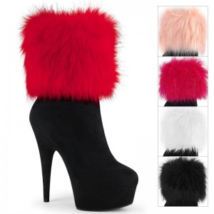 Pleaser Delight-1000 Suede Laarzen Dames Zwart | BELGIE BEYZTLMO