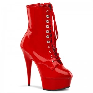 Pleaser Delight-1020 Laarzen Dames Rood | BELGIE BEUKBMJP