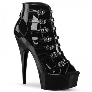 Pleaser Delight-600-11 Hakken Dames Zwart | BELGIE BEADOIHR