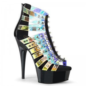 Pleaser Delight-600-9 Hakken Dames Zwart | BELGIE BEDOJAIC