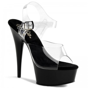 Pleaser Delight-608 Hakken Dames Zwart | BELGIE BEZSCYEP