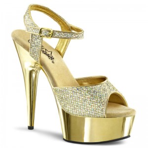 Pleaser Delight-609G Hakken Dames Goud | BELGIE BESHOWKU