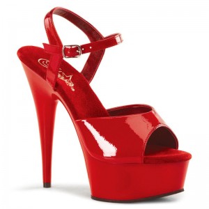 Pleaser Delight-609 Hakken Dames Rood | BELGIE BEUVFKMJ