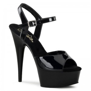 Pleaser Delight-609 Hakken Dames Zwart | BELGIE BEVNXTFD