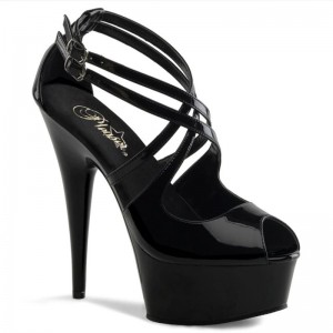 Pleaser Delight-612 Hakken Dames Zwart | BELGIE BENTJGAZ