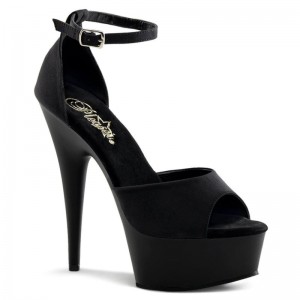 Pleaser Delight-618PS Hakken Dames Zwart | BELGIE BEHVOGCQ