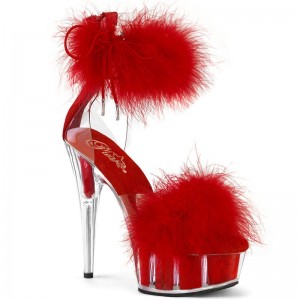 Pleaser Delight-624F Hakken Dames Rood | BELGIE BEYADOVU
