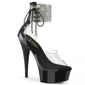 Pleaser Delight-624RS Hakken Dames Zwart | BELGIE BEZWORBV