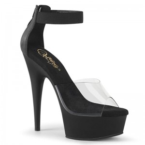 Pleaser Delight-624 Hakken Dames Zwart | BELGIE BEVBJHXD