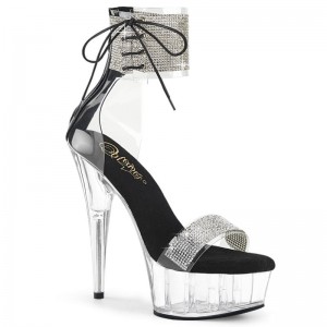 Pleaser Delight-627RS Hakken Dames Zwart | BELGIE BEWUAQNY