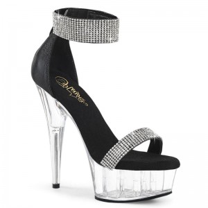 Pleaser Delight-641 Hakken Dames Zwart | BELGIE BEVXGBQE