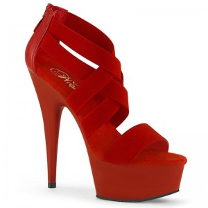 Pleaser Delight-669 Hakken Dames Rood | BELGIE BEMYJHOA