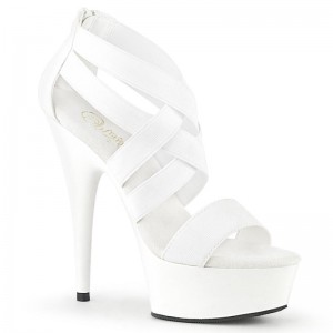 Pleaser Delight-669 Vegan Leather Hakken Dames Wit | BELGIE BENYSUAE
