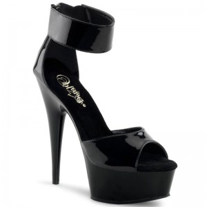Pleaser Delight-670-3 Hakken Dames Zwart | BELGIE BEUHGOEZ