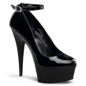 Pleaser Delight-686 Hakken Dames Zwart | BELGIE BERZVQIX