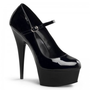 Pleaser Delight-687 Hakken Dames Zwart | BELGIE BEFRWMXG