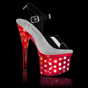 Pleaser Discolite-708DOTS Hakken Dames Zilver | BELGIE BETFBZNI