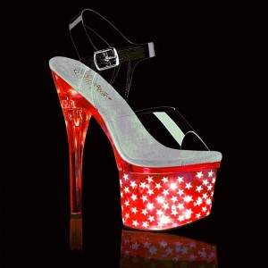 Pleaser Discolite-708STAR Hakken Dames Zilver | BELGIE BEICGXBW